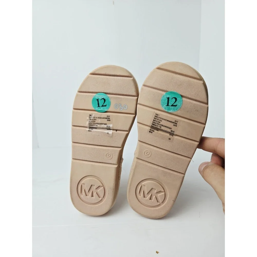 Michael Kors girls‎ kids shoes New sz 12 pink gold glitter boots winter bow